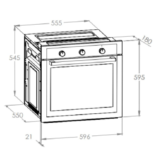 CARYSIL BUILT IN MATRIX ELECTRIC OVEM 60CM |MT OV EL 60 14F BG