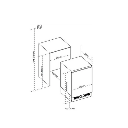 CM BUILT IN UNDER COUNTER FRIDGE 136L |CM 1700