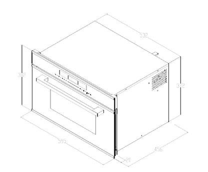 CARYSIL BUILT IN LINEAR MICROWAVE 60 CM |LI MW 38 TC BG