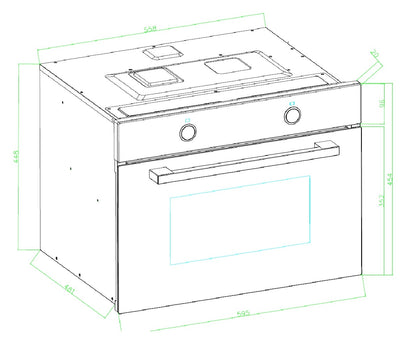 CARYSIL BUILT IN MATRIX MICROWAVE 60 CM |MT MO 45 TF BG