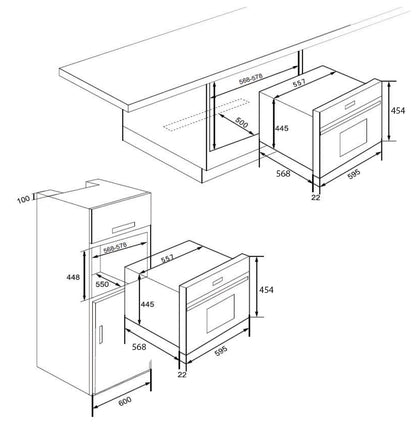 CM BUILT IN VISION 45 CM BUILT IN COMBI MICROWAVE 44L |MWC4544001 - Urbancucine 