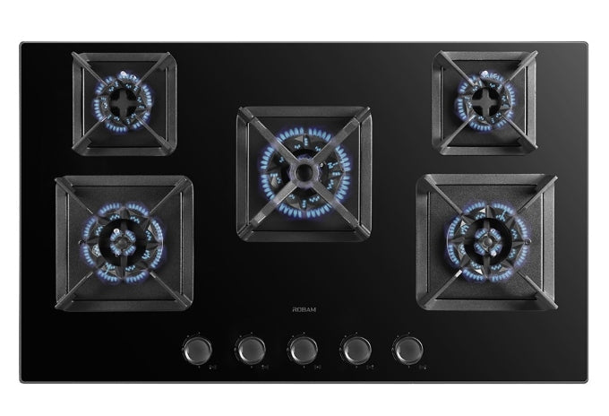 New Gas Hob| Perfect Cooking with Firecube Series | Model No: JZY-9B2H50 | Explosion Proof 8mm Black Glass | Width: 90cm