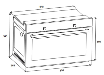 CARYSIL BUILT IN GAS OVEN 90 CM |TA OV GA 90 4F SS