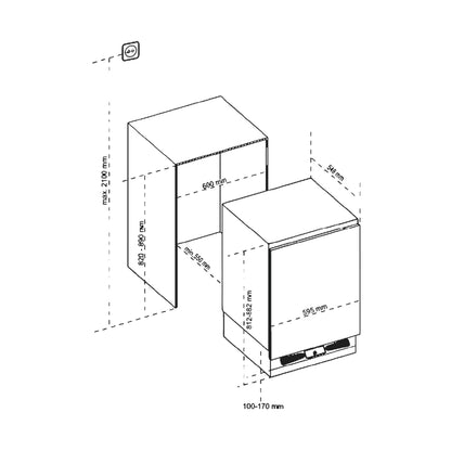 CM BUILT IN UNDERCOUNTER REFRIGERATOR 115L |FCLFBI6006