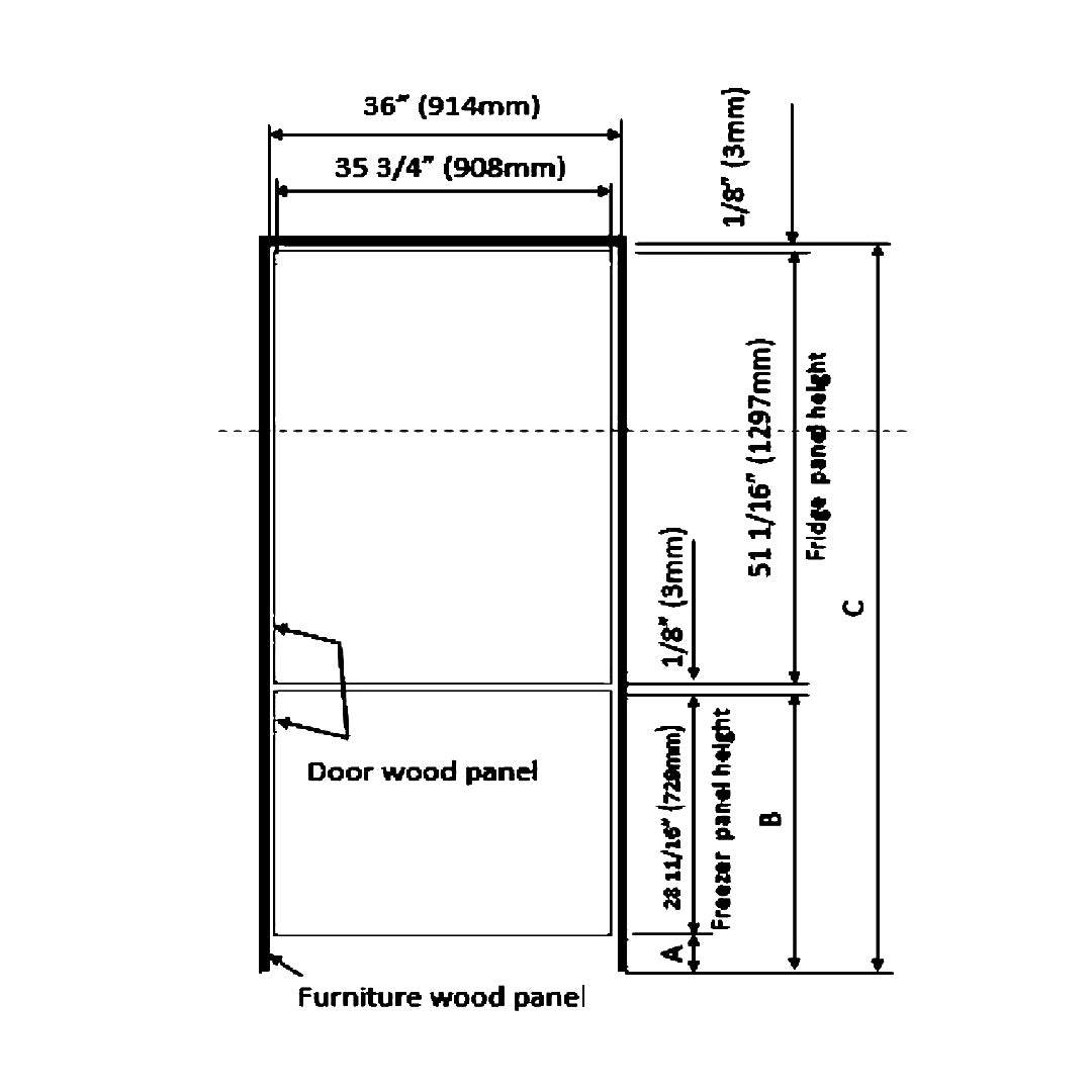 CM BUILT-IN COMBI FRIDGE & FREEZER 90CM |CM 9790