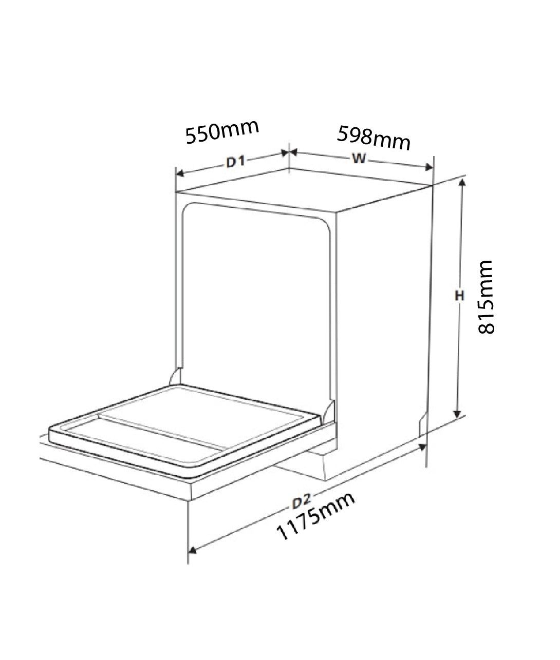Carysil Built in Dishwasher 60cm |BI DW 60 6P 13 49