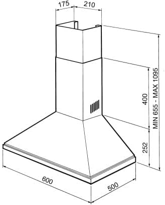 Smeg Built In Victoria Hood, 60 cm, Chimney | KSED65PE