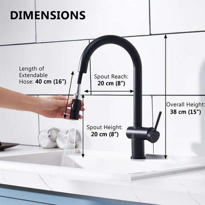 Suizak Kitchen Faucet With Pull Out Spray |SZF11802MB