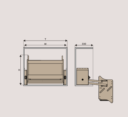 Elite 90cm Soft Lift-up Basket |UL013GR