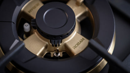 Robam Built in Gas Hob Black Gold Series | Model: B420 | Premium Brass Burners |Explosion Proof 8mm Black Glass | 60cm width|B420