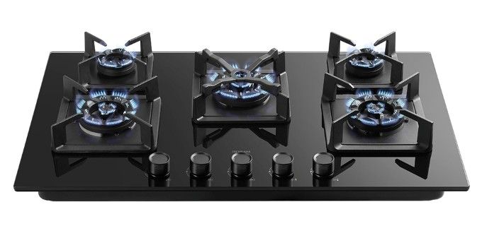 New Gas Hob| Perfect Cooking with Firecube Series | Model No: JZY-9B2H50 | Explosion Proof 8mm Black Glass | Width: 90cm