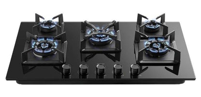 New Gas Hob| Perfect Cooking with Firecube Series | Model No: JZY-9B2H50 | Explosion Proof 8mm Black Glass | Width: 90cm