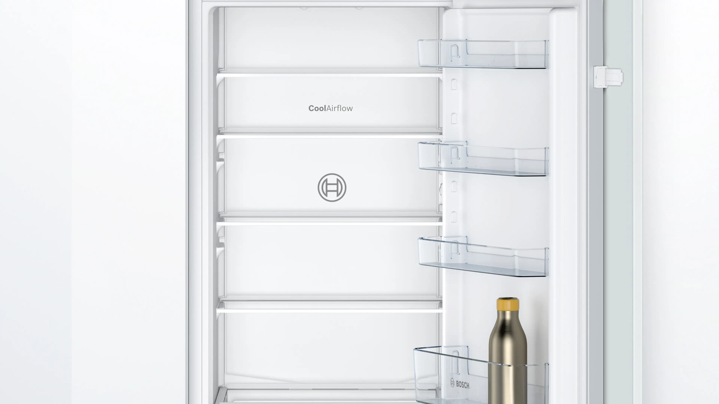 Bosch | Series 2 built-in fridge-freezer with freezer at bottom 177.2 x 54.1 cm sliding hinge KIV87NSE0M
