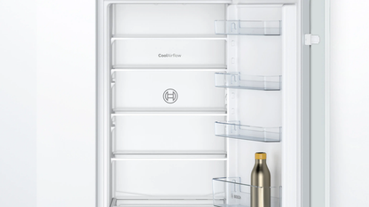 Bosch | Series 2 built-in fridge-freezer with freezer at bottom 177.2 x 54.1 cm sliding hinge KIV87NSE0M
