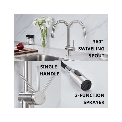Suizak Kitchen Faucet With Pull Out Spray |SZF11801BN