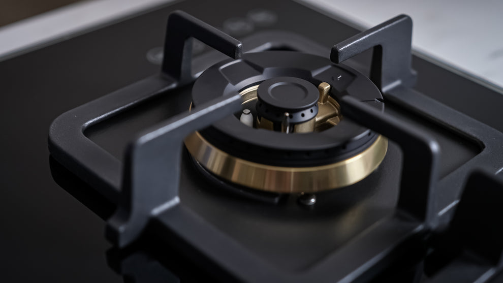 Robam Built in Gas Hob Black Gold Series | Model: B420 | Premium Brass Burners |Explosion Proof 8mm Black Glass | 60cm width|B420