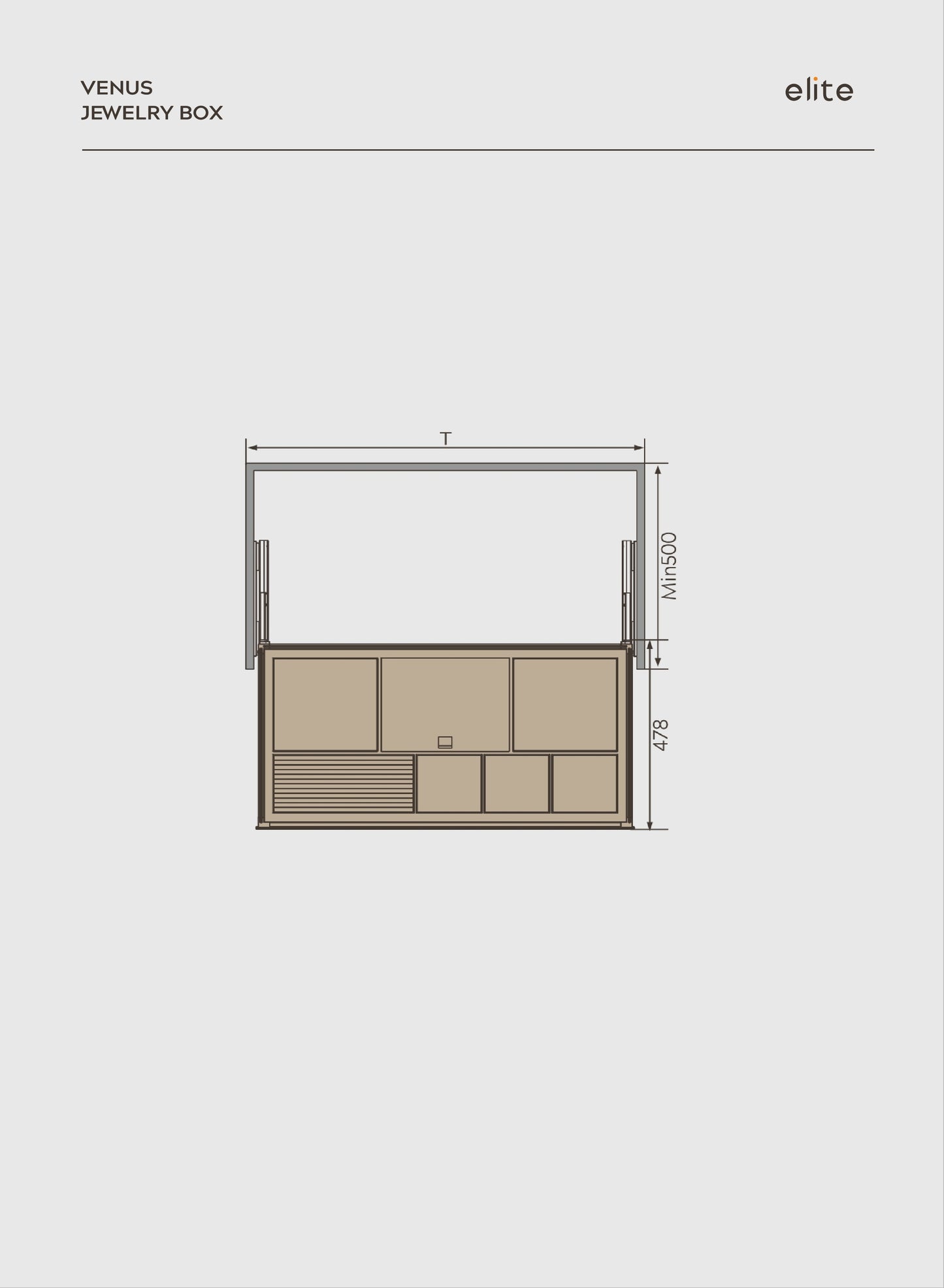 Elite Venus Jewelry Box 90 cm |VW0190CH
