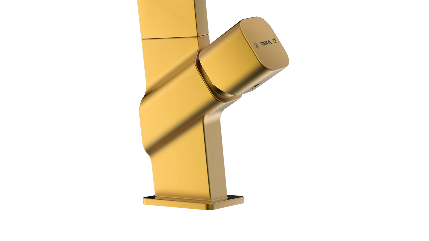 TEKA Metallic Edition single lever tap with revolutionary open spout concept|ICO 915 Brass