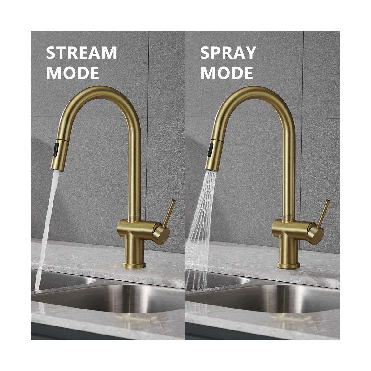 Suizak Kitchen Faucet With Pull Out Spray |SZF11804BG