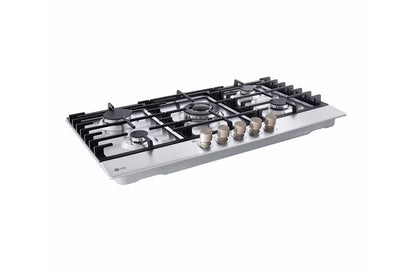 LG Built in 900 Gas Cooktop with 5 burners Stainless Steel |CG5Z3626S - Urbancucine 