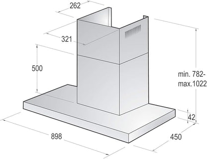 Gorenje Built In Hood, 90 cm, T-Shape Design | WHT923E5XUK