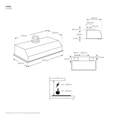Electrolux 52cm UltimateTaste 300 pull-out extractor hood |LFG245S - Urbancucine 