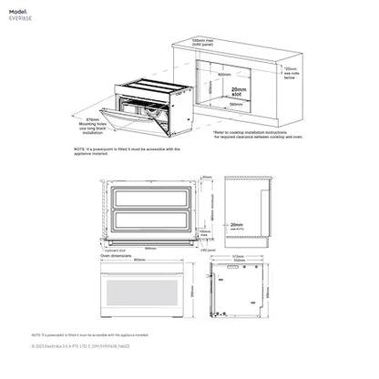 Electrolux 90cm UltimateTaste 700 built-in single oven with 125L capacity |EVE916SE