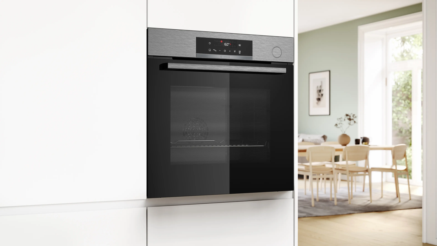 Bosch | Series 4 Built-in oven with added steam function 60 x 60 cm Stainless steel HRG532ES3M