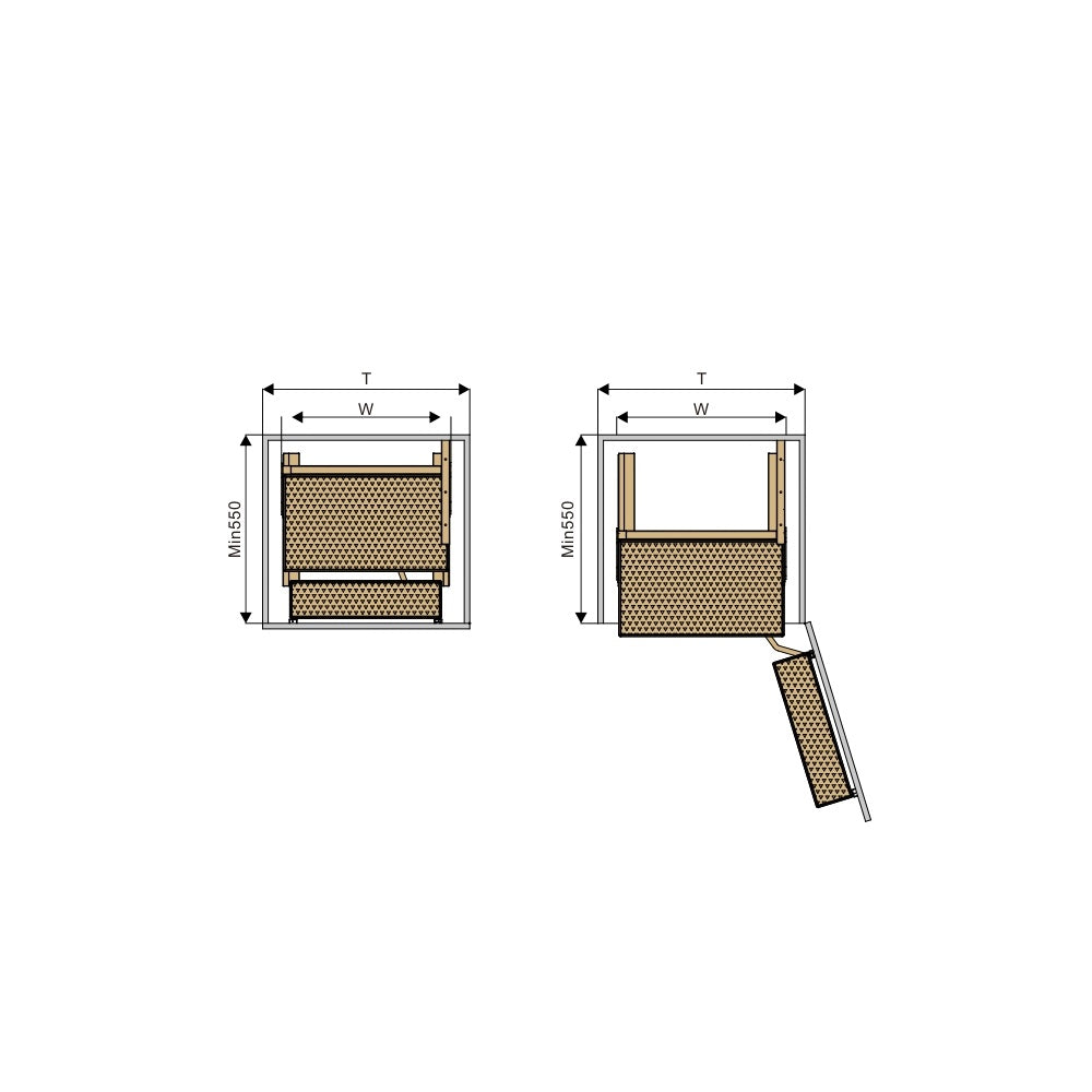 Elite 3 Layers pantry Pull out |V004CH - Urbancucine