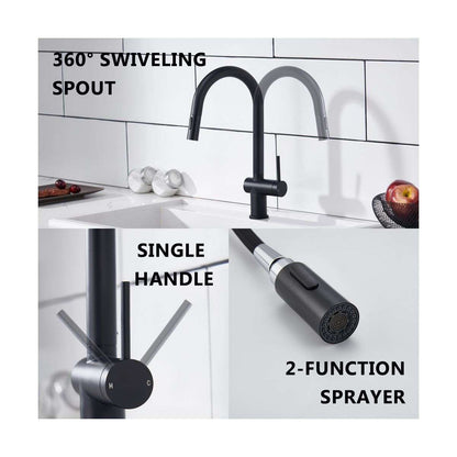 Suizak Kitchen Faucet With Pull Out Spray |SZF11802MB