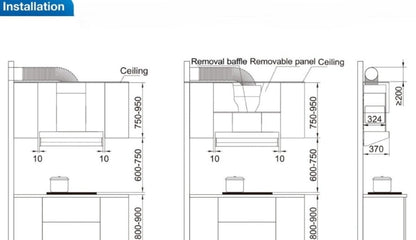 Robam Range Hood | Hurricane Technology | Dual-Vent Series | Model: CXW-260-87H2S | 90cm | Airflow: 1620m3/hr | Pressure: 1300 Pa | Noise: < 39dB - Urbancucine 