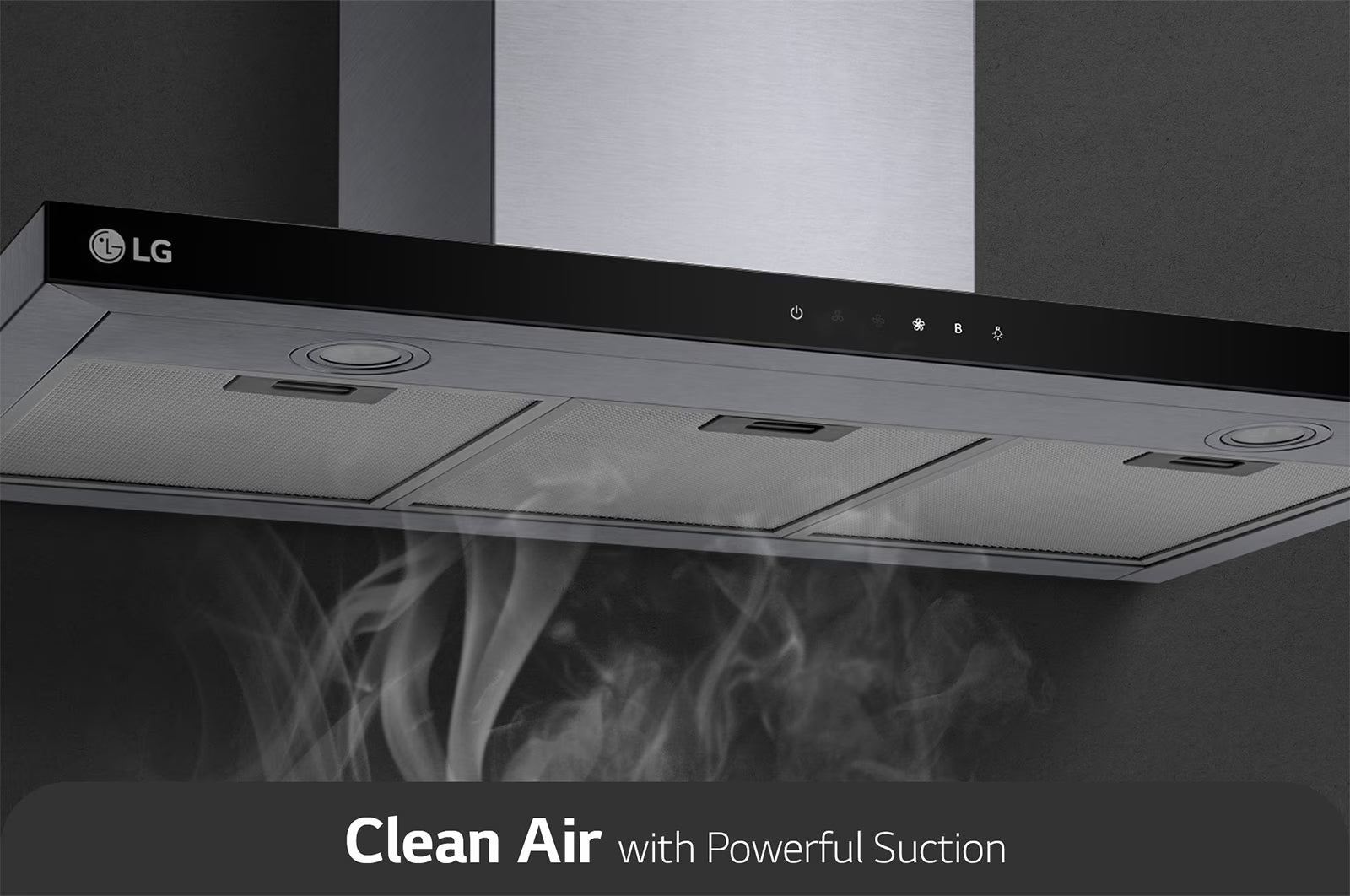 LG wall mount Hood 90cm with Touch Control Powerful suction and 3 modes with Power Boost mode |HC7Z3625S - Urbancucine 