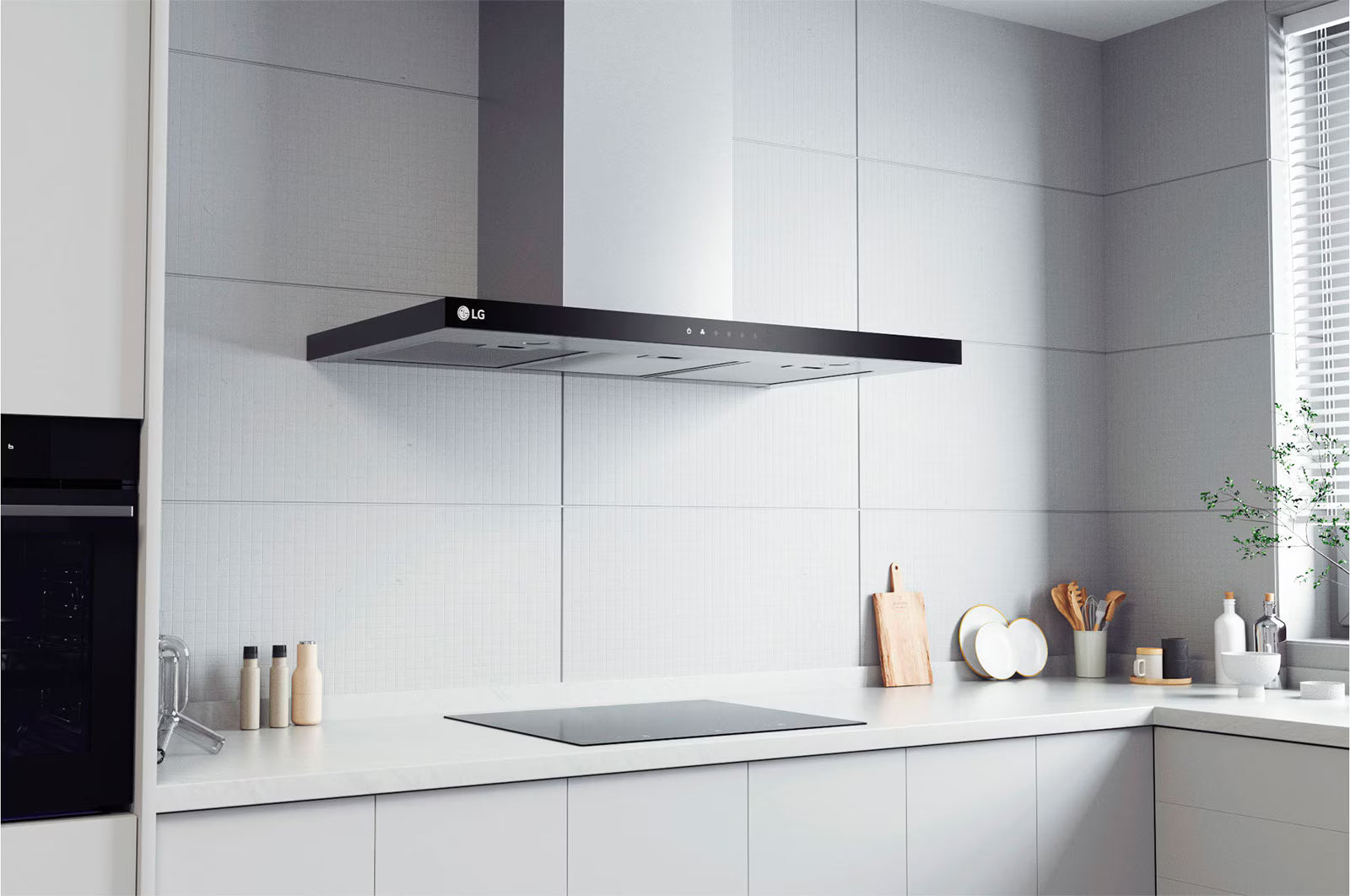LG wall mount Hood 90cm with Touch Control Powerful suction and 3 modes with Power Boost mode |HC7Z3625S - Urbancucine 