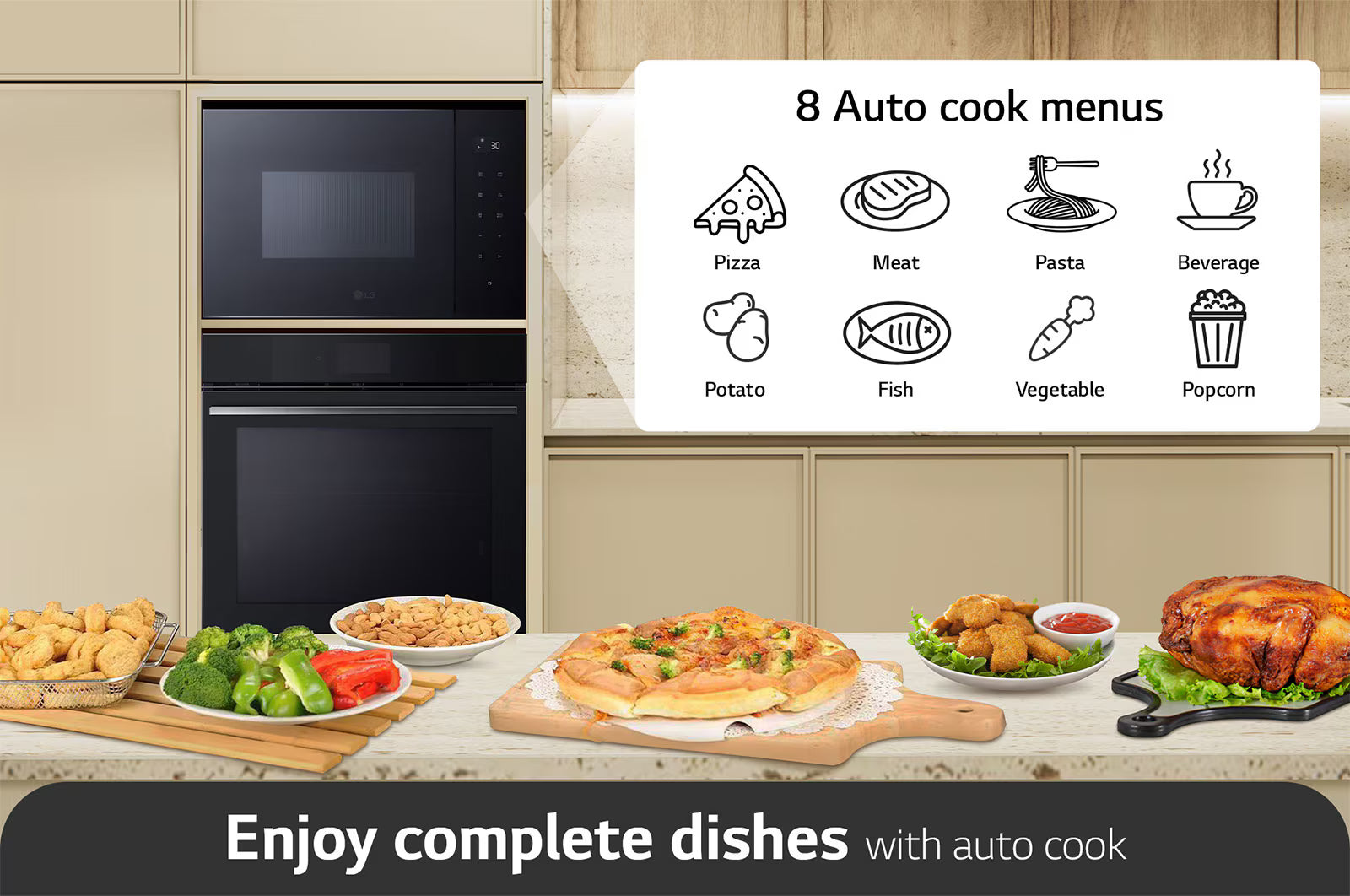 LG Built in Microwave Oven 25L Black Glass with LED Touch Display and Child Lock Option |MGBZ2593F - Urbancucine 