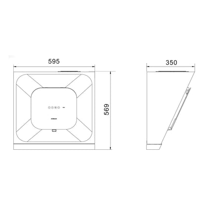 Robam Built in Range Hood | Side Draft type | Model: A610 | 60cm | Airflow: 1020 m3/hr | Pressure: 400 Pa | Noise: < 58dB|A610