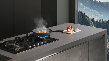 New Gas Hob| Perfect Cooking with Firecube Series | Model No: JZY-9B2H50 | Explosion Proof 8mm Black Glass | Width: 90cm
