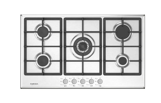 Carysil Built in Cast iron Monoblock 5 Zones 90cm |TA HO GS 90 5Z SS