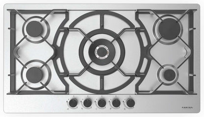 Carysil Built in Stainless steel Gas Hob 90cm |LI HO GS 90 5Z SS