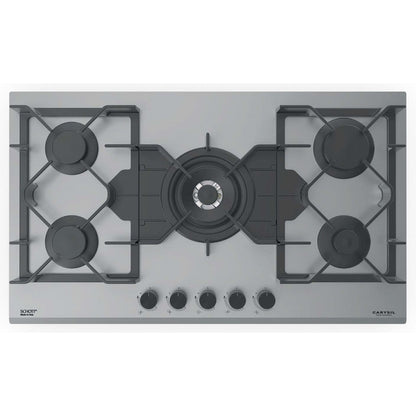 Carysil Built in Titanium Glass Gas Hob 90cm |TI HO GS 90 5Z TG
