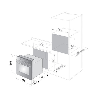 Elba Built-In Electric Oven 60 cm|EL8 XLB