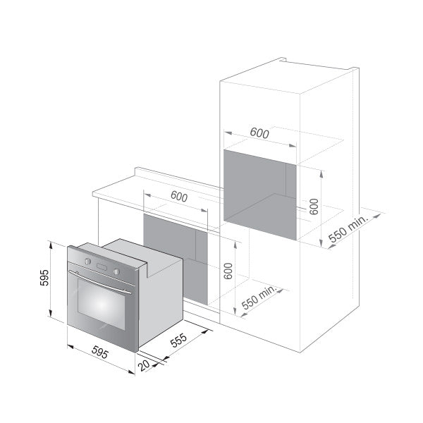 ALGOR Built in Electric Oven 60cm|AG609OVSS