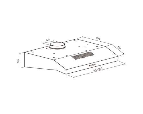 Elba Under Cabinet Cooker Hoods 90cm|EL3030A