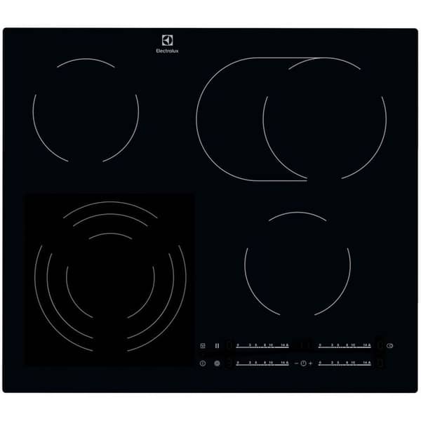 Electrolux 60cm Built in Ceramic Hob Radiant Hob with 4 Cooking Zones |EHR64441CK
