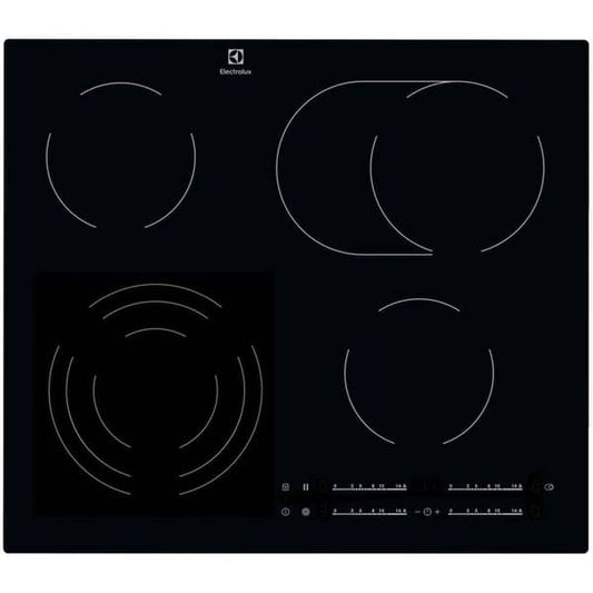 Electrolux 60cm Built in Ceramic Hob Radiant Hob with 4 Cooking Zones |EHR64441CK