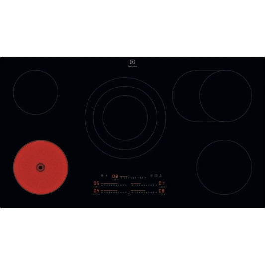 Electrolux Built-In Ceramic Hob 5 Burner Black Glass 90cm|ERR9577CK