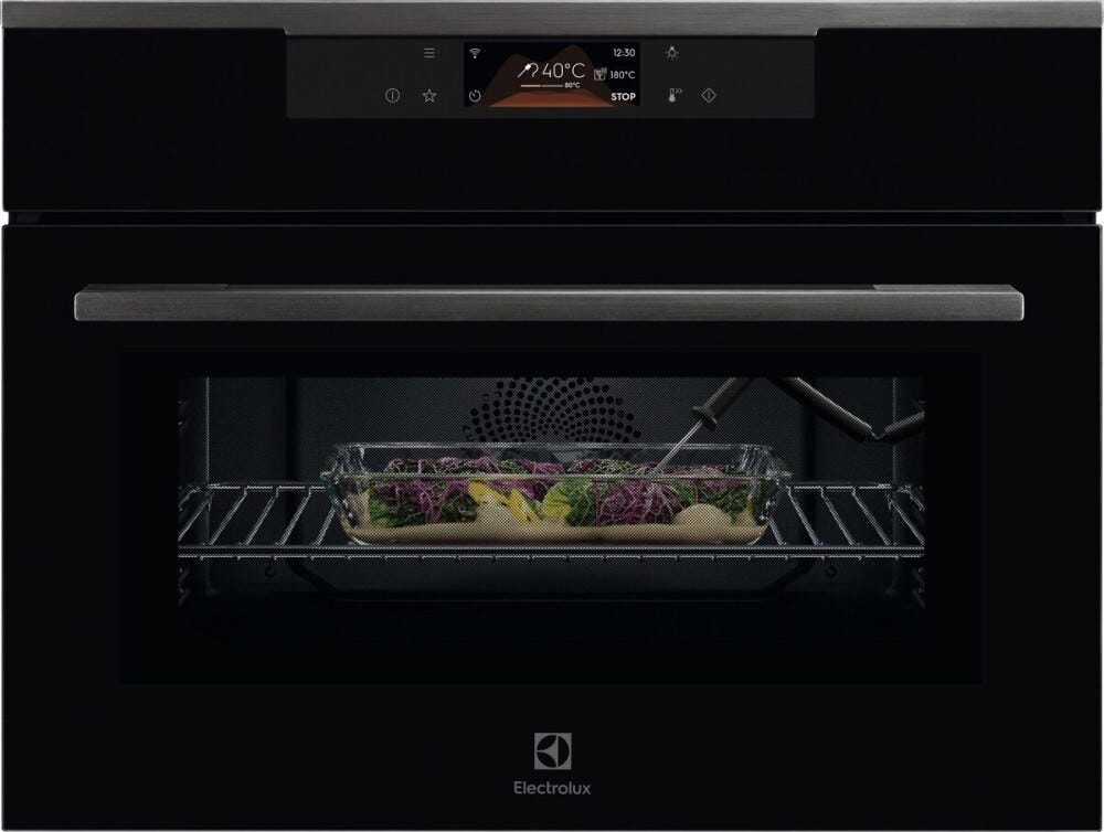 Electrolux series 800 MealAssist CombiQuick 60 x 46cm 44L Full Color TFT Display WiFi Pizza Function Temperature Probe Black |KVLBE09H