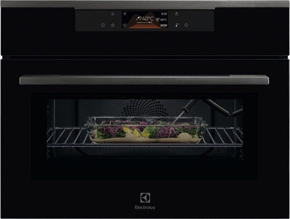 Electrolux series 800 MealAssist CombiQuick 60 x 46cm 44L Full Color TFT Display WiFi Pizza Function Temperature Probe Black |KVLBE09H