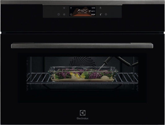 Electrolux series 800 MealAssist CombiQuick 60 x 46cm 44L Full Color TFT Display WiFi Pizza Function Temperature Probe Black |KVLBE09H
