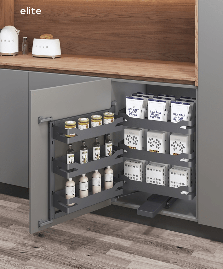 Elite 60cm 3 Layer Soft Close Corner Pantry |UL005GR