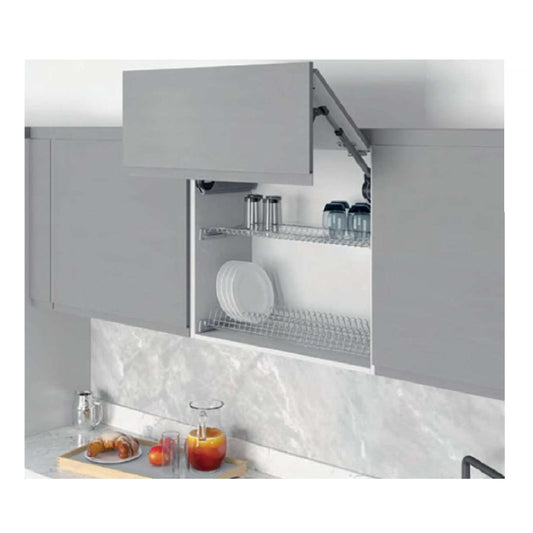 INDOUX SS PLATE GLASS SHELF WITH TRAY 60cm